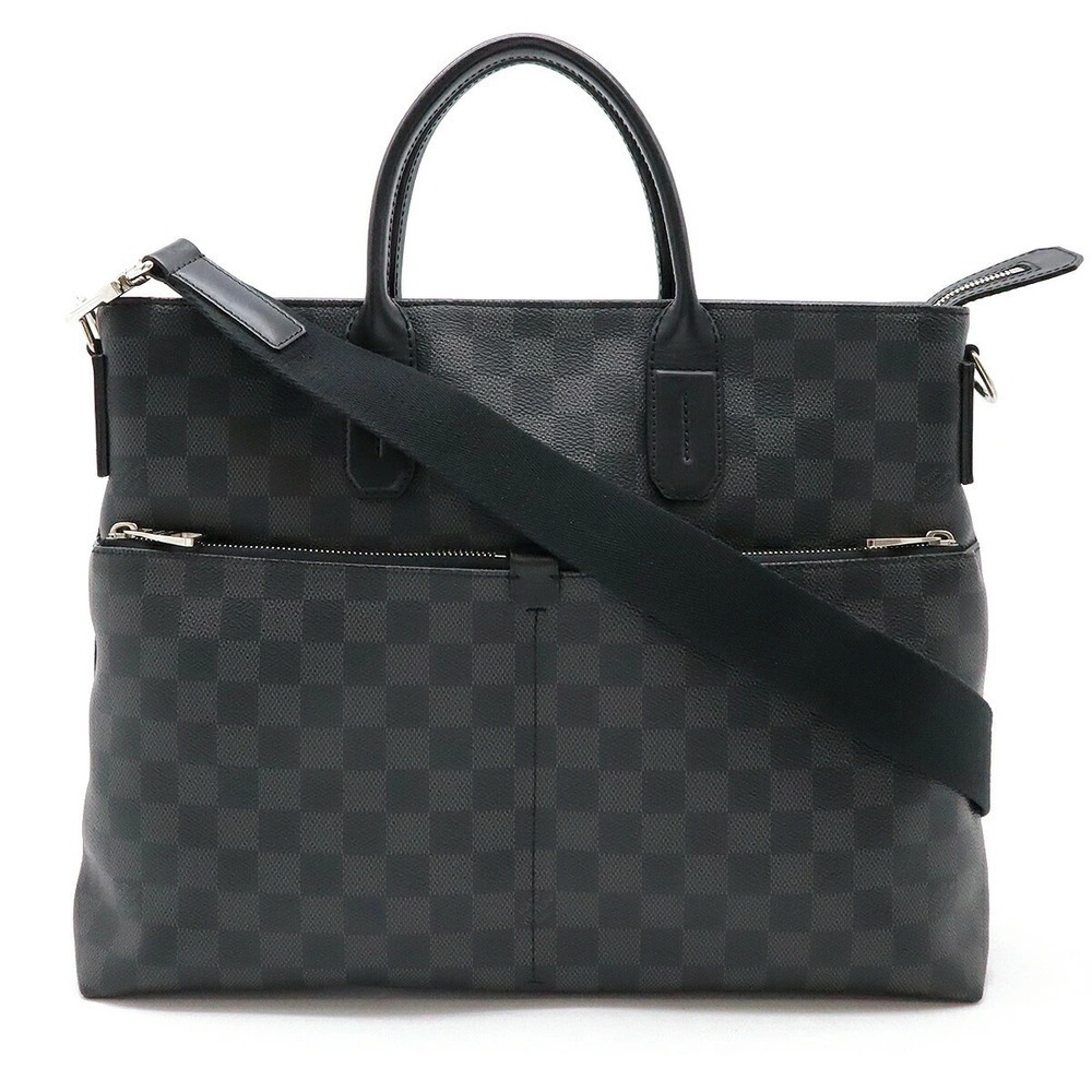 LOUIS VUITTON Damier Graphite Black Briefcase Business Bag Shoulder